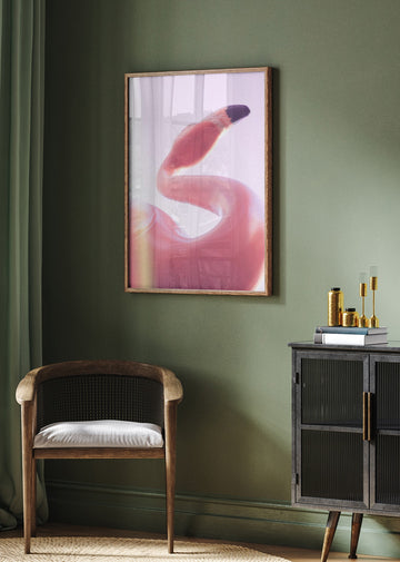 Graceful Pink Flamingo | Poster - Room Interior 2