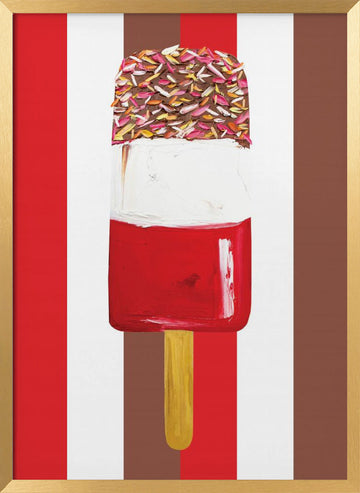 Layered Popsicle With Sprinkles | Poster - Gold Frame Interior