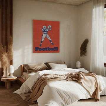 Vintage Football Catch | Canvas - Room Interior 2