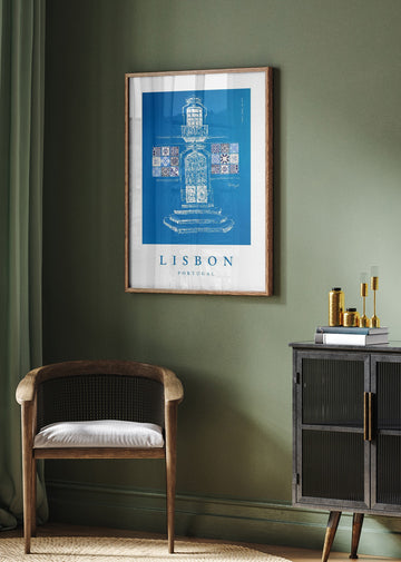 Lisbon Azulejo Facade | Poster - Room Interior 2