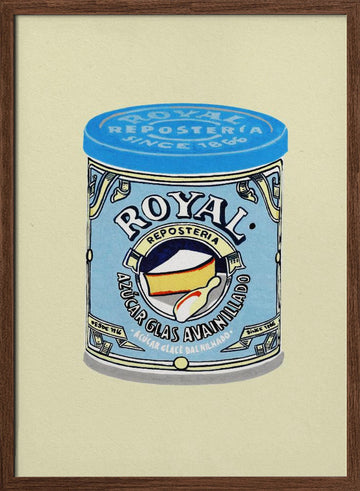 Retro Powdered Sugar | Poster - Walnut Frame Interior