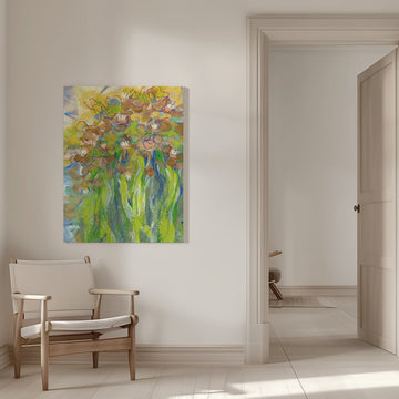 Vibrant Garden Blooms | Canvas - Room Interior 1