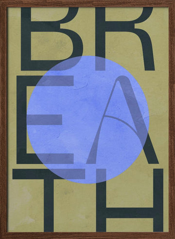 Breath Circle | Poster - Walnut Frame Interior