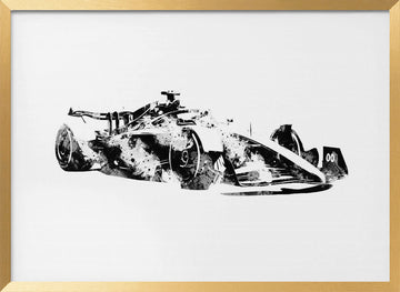 Dynamic Formula Racer | Poster - Gold Frame Interior