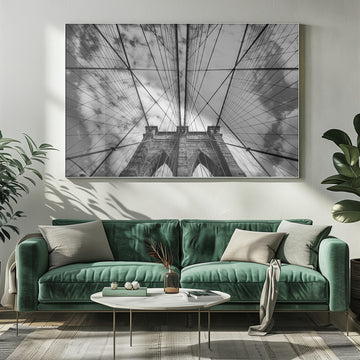 Brooklyn Bridge Upward View | Poster - Room Interior 1