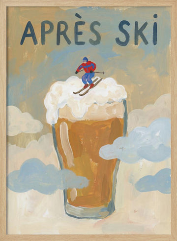 Après Ski Beer | Poster - Wood Frame Interior