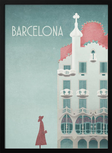 Barcelona - Casa Batlló | Poster - Black Metal Frame Interior