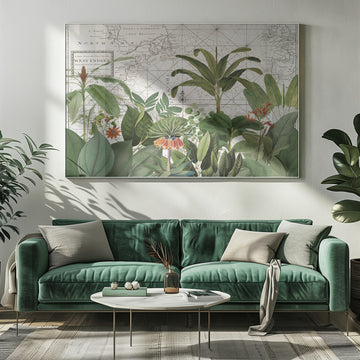 Tropical Map Explorations | Poster - Room Interior 1