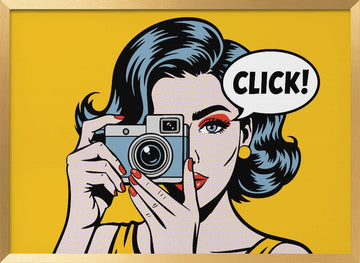 Pop Art Photographer | Poster - Gold Frame Interior