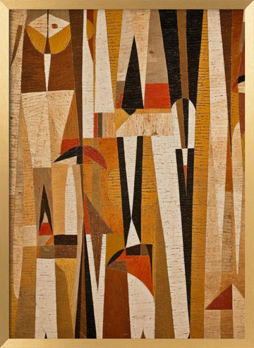 Geometric Harmony | Poster - Gold Frame Interior