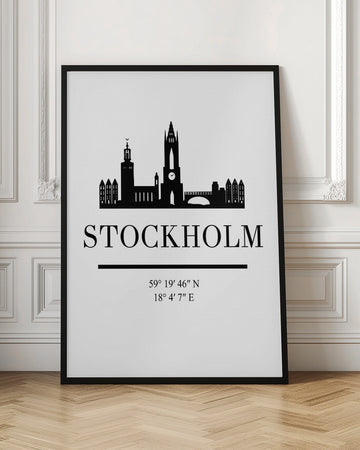 Stockholm City Silhouette | Poster - Room Interior 1
