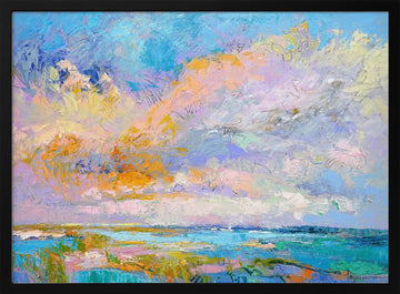 Colorful Landscape | Poster - Black Metal Frame Interior