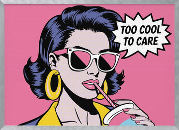 Too Cool Pop Art | Poster - Silver Frame Interior
