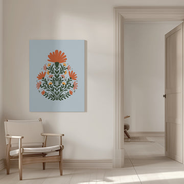 Bohemian Floral Cluster | Canvas - Room Interior 1