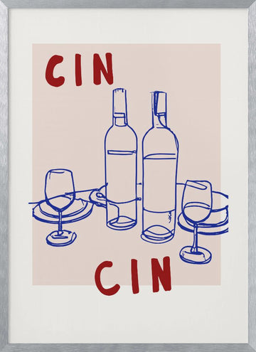 Wine Celebration | Poster - Silver Frame Interior