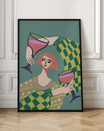 Modern Wine Gathering | Poster - Room Interior 1