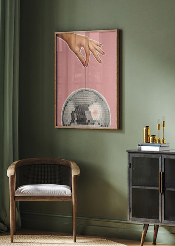 Retro Disco Hand | Poster - Room Interior 2