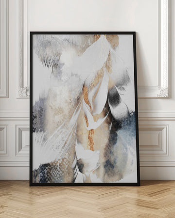 Golden Abstract Flow | Poster - Room Interior 1
