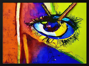 Vibrant Abstract Eye | Poster - Black Metal Frame Interior
