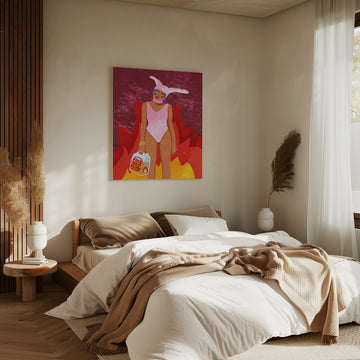 Girl On Fire | Canvas - Room Interior 2