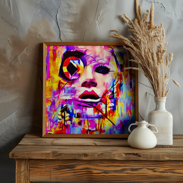 Vibrant Abstract Portrait | Poster - Room Interior 1