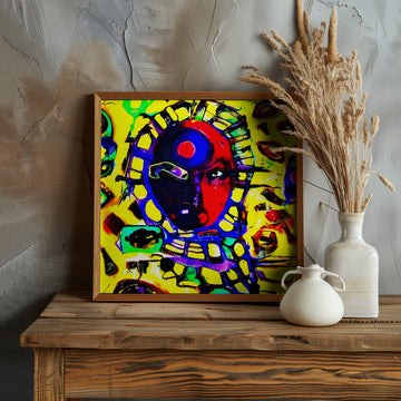 Vibrant Abstract Face | Poster - Room Interior 1