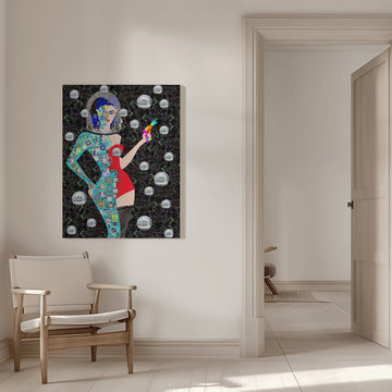 Retro Future Woman | Canvas - Room Interior 1