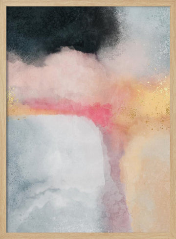 Blush Gold Serenity | Poster - Wood Frame Interior