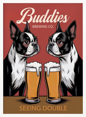 Seeing Double Brew | Poster - White Frame Interior