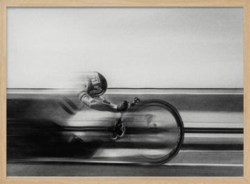 Fast Track Cyclist | Poster - Wood Frame Interior