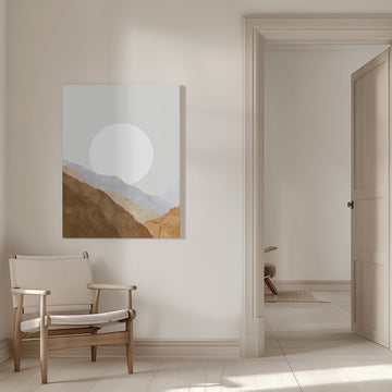 Watercolor Mountain Horizon | Canvas - Room Interior 1