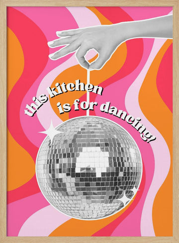 Disco Kitchen Vibes | Poster - Wood Frame Interior