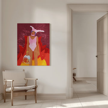 Girl On Fire | Canvas - Room Interior 1