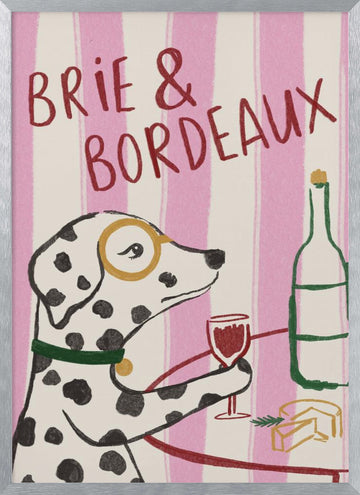 Brie & Bordeaux | Poster - Silver Frame Interior