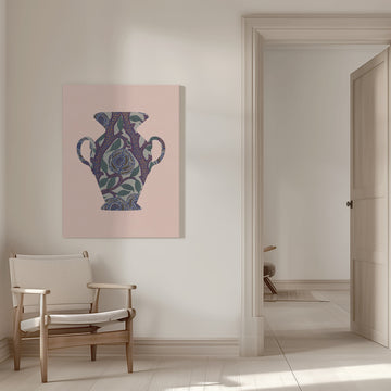 Vintage Floral Vase | Canvas - Room Interior 1
