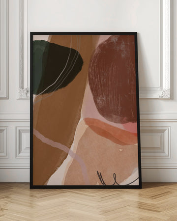 Muted Organic Shapes | Poster - Room Interior 1
