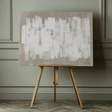 White On Beige Abstrct | Canvas - Canvas Interior