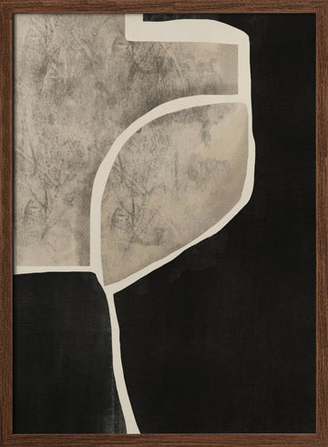 Textured Organic Shapes | Poster - Walnut Frame Interior