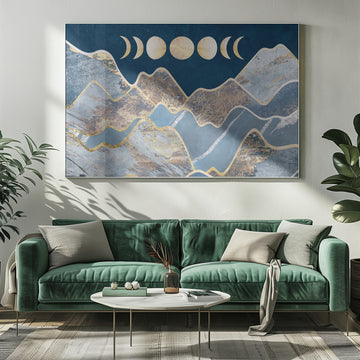 Golden Moon Mountains | Poster - Room Interior 1