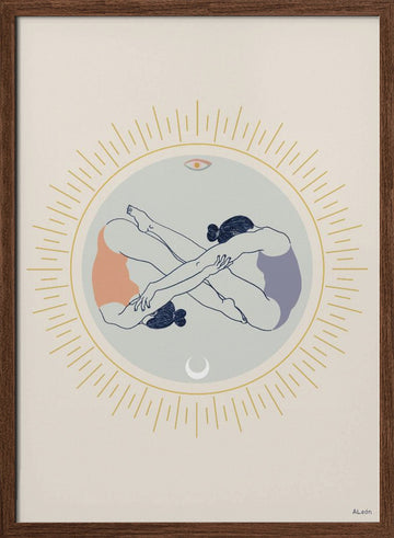 Soulful Infinity Connection | Poster - Walnut Frame Interior