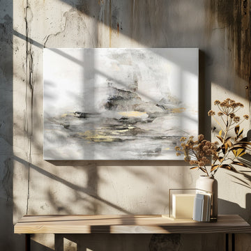Abstract Gold Landscape | Canvas - Room Interior 2
