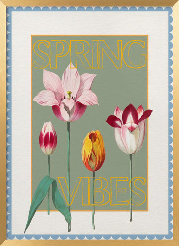 Spring Tulips Vibes | Poster - Gold Frame Interior