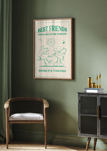 Best Friends Strolling Sunshine | Poster - Room Interior 2