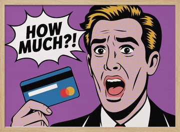 Pop Art Financial Shock | Poster - Wood Frame Interior