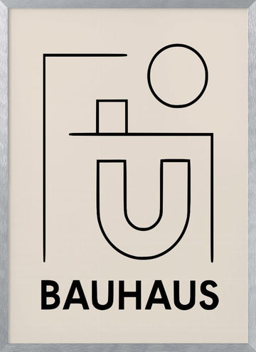 Bauhaus Minimalist Graphic | Poster - Silver Frame Interior