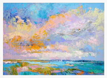 Colorful Landscape | Poster - White Frame Interior