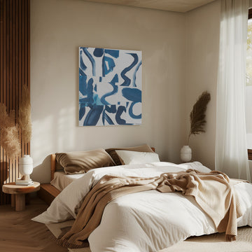 Dynamic Blue Abstract | Canvas - Room Interior 2