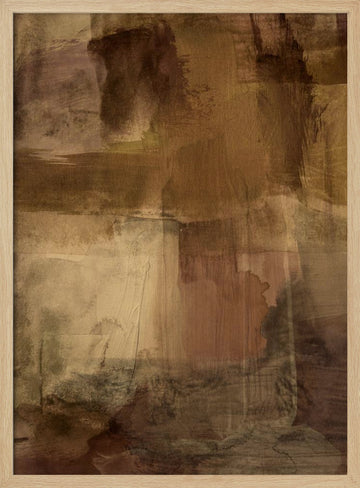 Warm Earthy Strokes | Poster - Wood Frame Interior