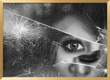 Eye Through Broken Glass | Poster - Gold Frame Interior