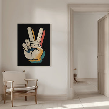 Retro Peace Sign | Canvas - Room Interior 1